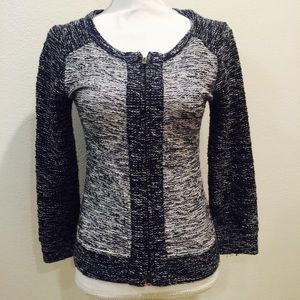 J. CREW Bouclé Tweed jacket in Indigo